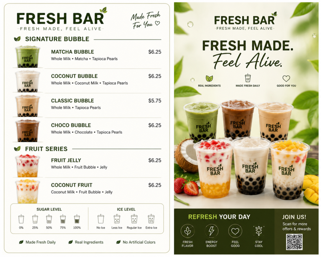 fresh bar poster