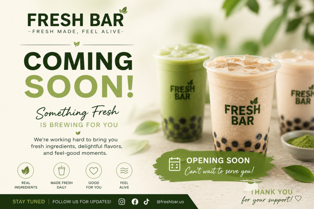fresh bar poster coming soon